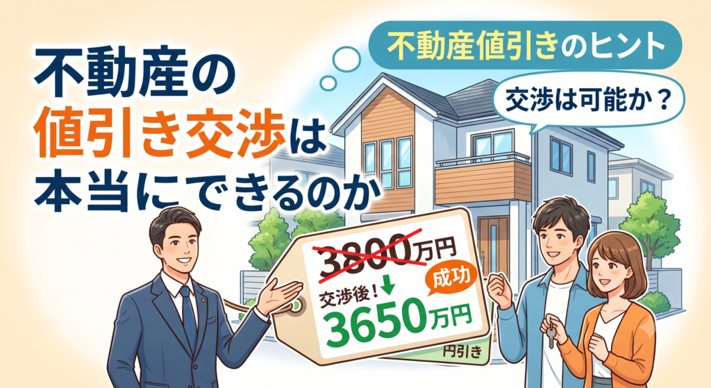 マイホームや土地の購入で「もう少し安くならないかな?」と考えたことはありませんか?不動産の値引き(価格交渉)は本当に可能なのか、成功しやすい物件の特徴や、売主様に気持ちよく応じてもらうための3つのコツをプロが解説。交渉で失敗しないための「NGな行動」も必見です。