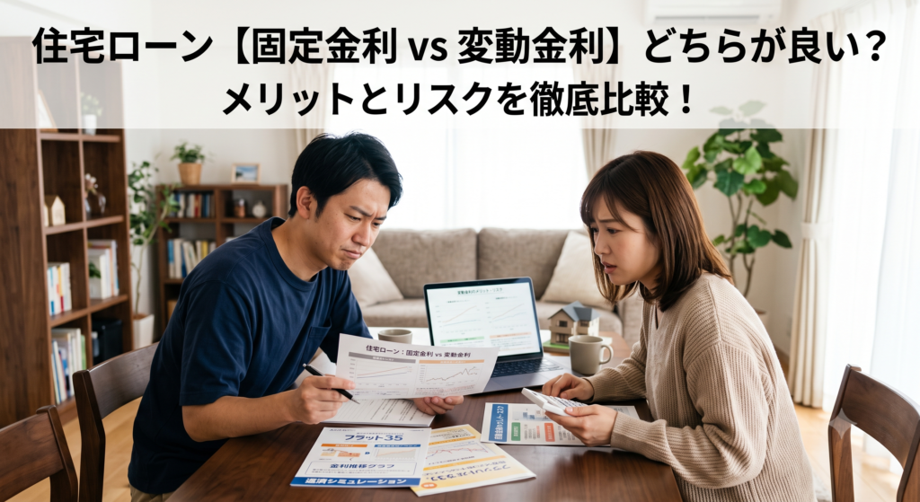 住宅ローンの永遠のテーマ「固定金利と変動金利、どっちを選ぶべき?」。2026年の金利上昇局面に備え、それぞれの仕組みとメリット・デメリットを不動産のプロが徹底比較!変動金利に潜む「5年ルール・125%ルール」の注意点や、あなたのご家庭にぴったりの金利タイプの選び方をわかりやすく解説します。