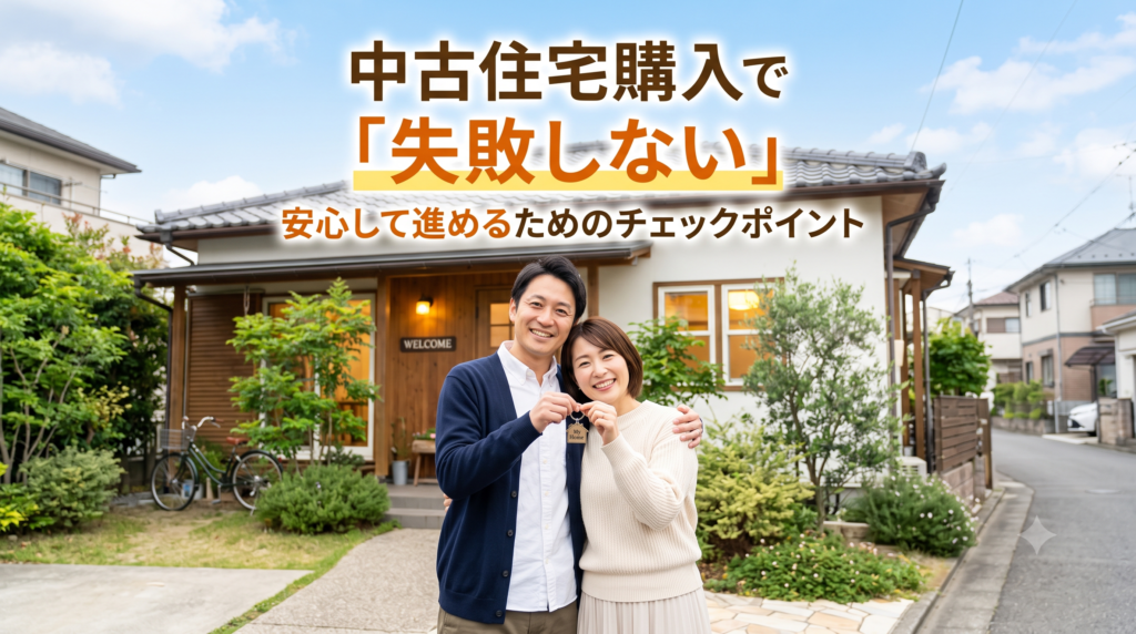 中古住宅の購入で「こんなはずじゃなかった…」と後悔したくない方へ。築年数や内装の綺麗さだけで物件を選んでいませんか？実は、購入後に雨漏りやシロアリなどの「隠れた欠陥」が見つかり、数百万円の想定外の出費に苦しむケースが後を絶ちません。不動産のプロが、失敗しないための中古物件の見極め方と、リフォーム費用を含めた「総予算」の作り方を徹底解説します。