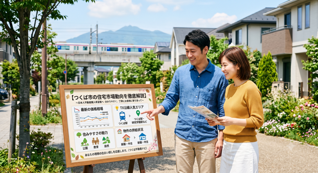 つくば市でマイホームを検討中の方必見！2026年最新の住宅市場動向と、TX沿線の地価高騰・金利上昇という激動の時代に「後悔しない家づくり」を進めるためのプロの戦略を大公開します。ネットの相場情報だけでは見えないリアルな市場の裏側と、未公開の優良物件を見つけ出し、安全な資金計画を立てる不動産会社の活用法をお伝えします。