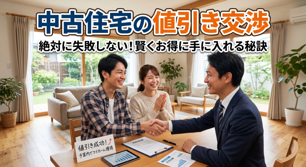 「この中古住宅、もう少し安くならないかな…」とお考えの方へ。「端数を切って」「予算が足りないから200万円安くして」という素人の値引き交渉は、売主を怒らせて物件を買い逃す最悪のNG行動です！不動産のプロが、売主が思わず頷く「論理的な値引きの裏ワザ」と相場を大公開。他社で見つけた物件の【値引き余地】をこっそりプロが判定する、大好評の『無料LINEセカンドオピニオン』も必見です。