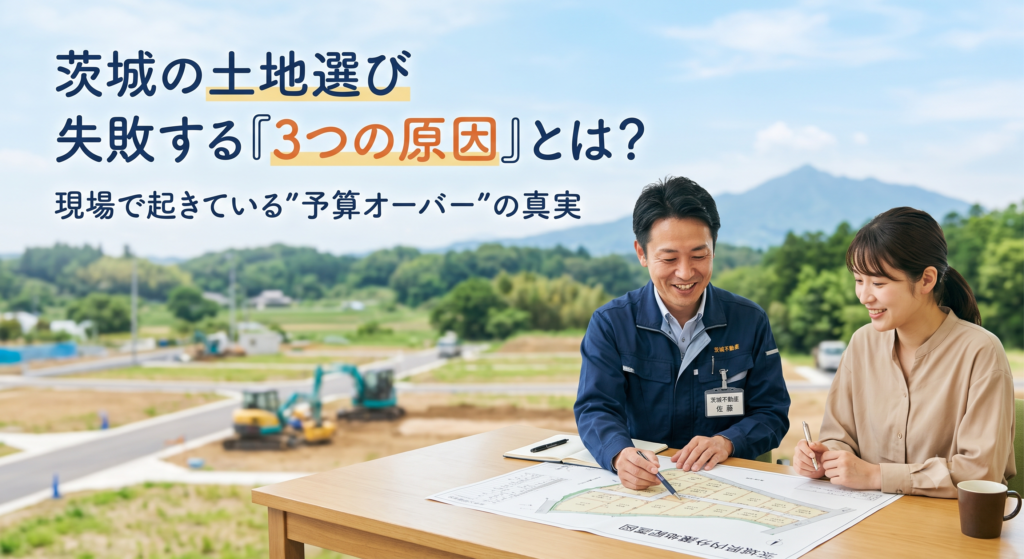 茨城県で土地選びに失敗し、数百万円の予算オーバーに陥るご家族には共通の原因があります。それは「表面的な価格」だけで飛びつき、インフラ整備費や法規制、地盤リスクなどの『隠れコスト』を契約前に見落としてしまうことです。不動産売買の現場で実際に起きている失敗の真実と、見えないリスクを洗い出して安全な資金計画を導き出す「セカンドオピニオン」の活用法を、実務家が徹底解説します。