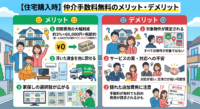 マイホーム購入で「仲介手数料無料」の不動産会社を選ぶべきか迷っていませんか？この記事では、100万円以上の初期費用が浮く最大のメリットから、物件の選択肢が減る・交渉力が弱いといった知られざるデメリットまで、不動産のプロが徹底比較。損をしないための賢い選び方を解説します。