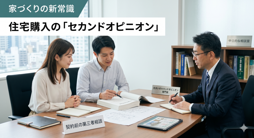 「この物件、本当に買っても大丈夫?」「他社の営業マンの言うことを信じていいの?」そんな不安を解消する『住宅購入のセカンドオピニオン』について不動産のプロが徹底解説。契約直前の迷いや資金計画の妥当性に対し、利害関係のない第三者から客観的なアドバイスをもらうメリットと賢い活用法をご紹介します。