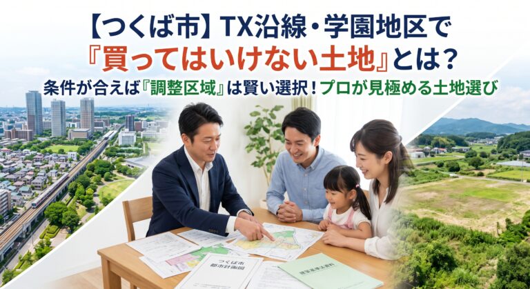【つくば市の土地探し】人気の学園地区・TX沿線で「買ってはいけない土地」の特徴とは？