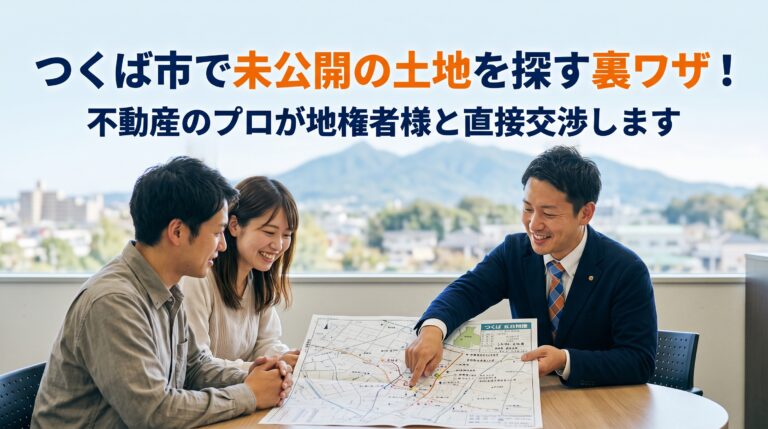 【つくば市】ネットに出ない「未公開の土地情報」はどう探す？希望エリアで見つける裏ワザ
