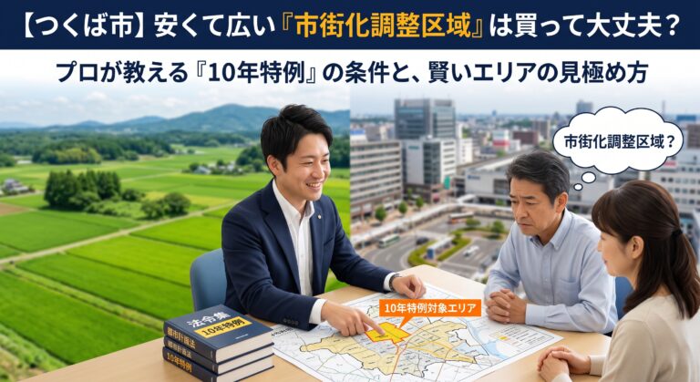 【つくば市】安くて広い「市街化調整区域」は買って大丈夫？「10年特例」の条件とエリアの見極め方