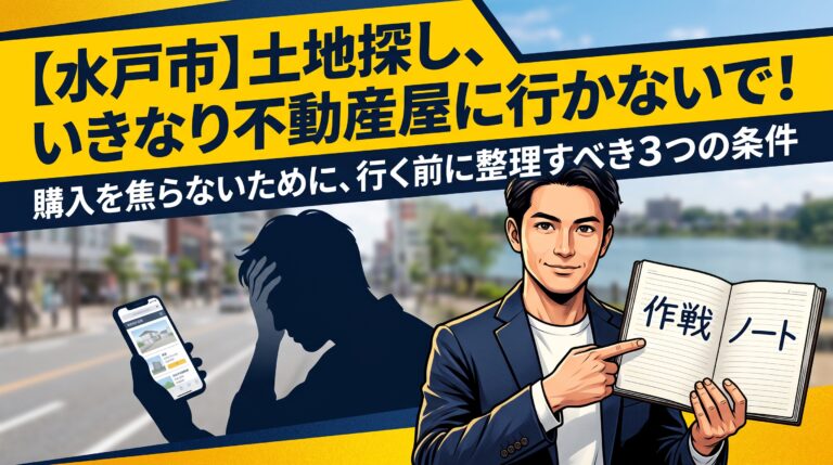 【水戸市】土地探し、いきなり不動産屋に行くのは危険？聞きに行く前に整理すべき3つの条件
