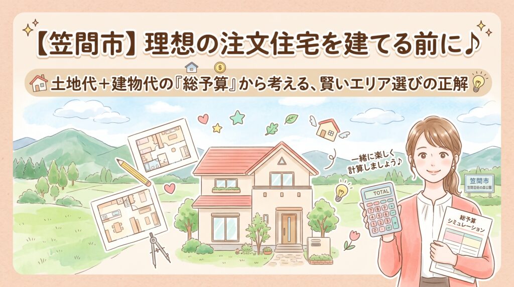 「笠間市でこだわりの注文住宅を建てたい!まずは理想の土地を探そう♪」と、いきなり土地探しからスタートしていませんか?実はそれ、土地にお金を使いすぎて肝心の建物の予算が足りなくなる一番危険なやり方です。笠間市での測量や住宅配置計画に強い不動産の実務家が、土地と建物の「総予算」から逆算し、憧れのマイホームを予算内で叶えるための賢いエリア選びのコツを優しく解説。家計を守る無料の作戦会議も受付中です!