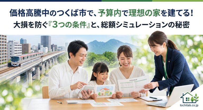 価格高騰中のつくば市。予算オーバーせずに「理想の家が建つ土地」を見つける3つの条件と裏ワザ