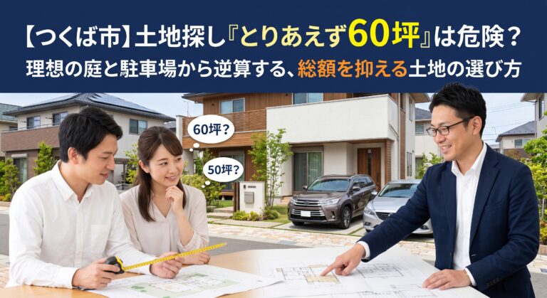 【つくば市の土地探し】「60坪」は本当に必要？予算と理想から逆算する「最適な土地の広さ」